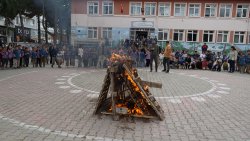 OKUL BAHÇESİNDE YANGIN SENARYOSU CANLANDIRILDI