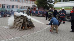 OKUL BAHÇESİNDE YANGIN SENARYOSU CANLANDIRILDI