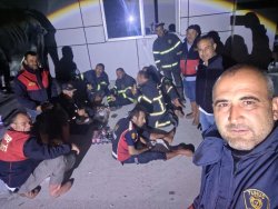 ŞUHUT BELEDİYESİ İTFAİYESİNDEN ZAMANLA YARIŞ