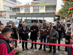 BAŞKAN ÖZAŞKIN İŞ YERİ AÇILIŞINA KATILDI