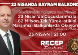 23 Nisan'da Bayram Balkonda