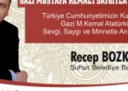 Başkan Bozkurt'un, 10 Kasım Mesajı