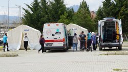 ŞUHUT BELEDİYESİ EKİPLERİMİZ HASTANE TATBİKATINA DESTEK VERDİ