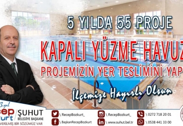 Şuhut Kapalı Yüzme Havuzu Projemizin Yer Teslimini Gerçekleştirdik