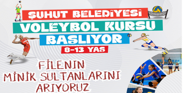  ŞUHUT’TA ÜCRETSİZ VOLEYBOL KURSU BAŞLIYOR