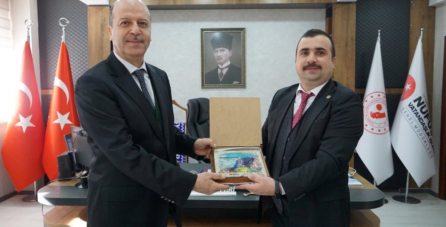 Başkan Bozkurt'tan İl Nüfus ve Vatandaşlık İşleri Müdürü Tanyeri'ye Ziyaret