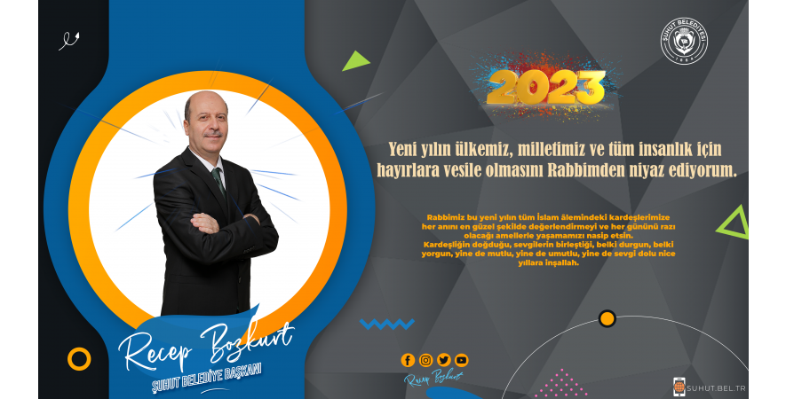 Şuhut Belediye Başkanı Recep Bozkurt'tan Yeni Yıl Mesajı