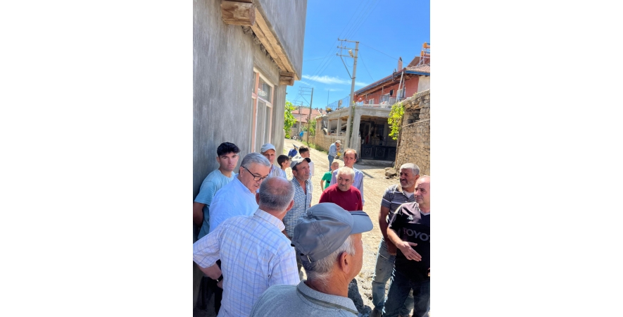 Başkan Muhittin Özaşkın'dan  Akyuva Köyü'ndeki Yangın Mağdurlarına Ziyaret