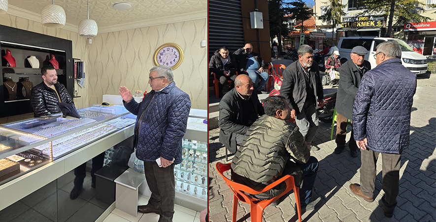 BAŞKAN ÖZAŞKIN ÇARŞI ESNAFINI ZİYARET ETTİ