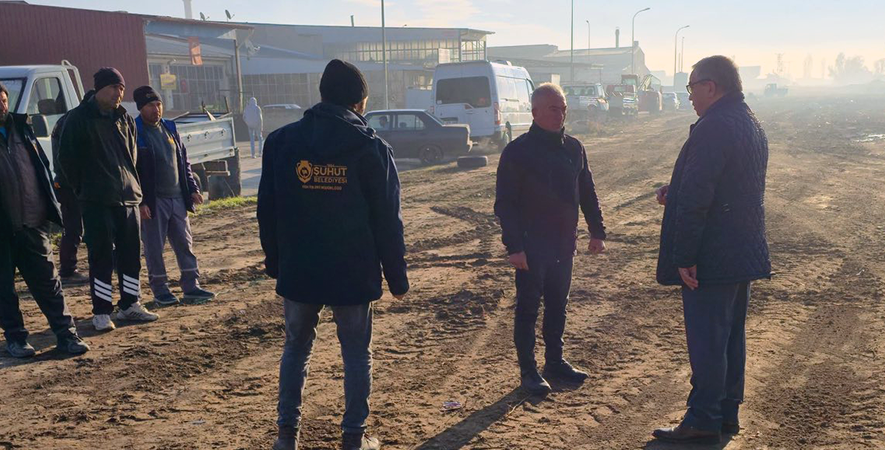 BAŞKAN ÖZAŞKIN SAHADA İNCELEMELERDE BULUNDU