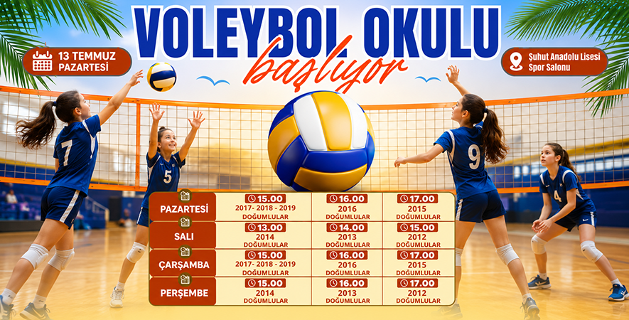 ŞUHUT BELEDİYESİ FİLENİN SULTANLARI VOLEYBOL OKULU 13 TEMMUZ’DA BAŞLIYOR
