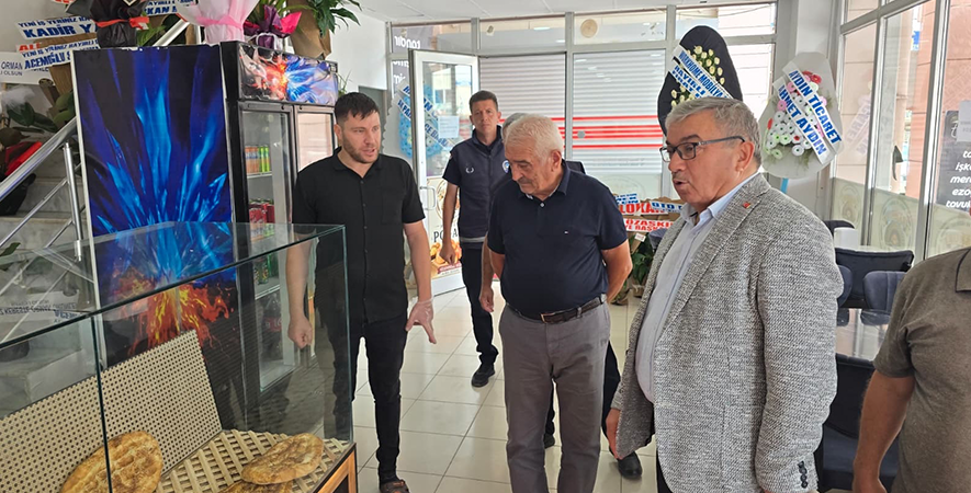 BAŞKAN ÖZAŞKIN’DAN HASNUR TAŞFIRIN EKMEĞİ İŞLETMESİNE HAYIRLI OLSUN ZİYARETİ